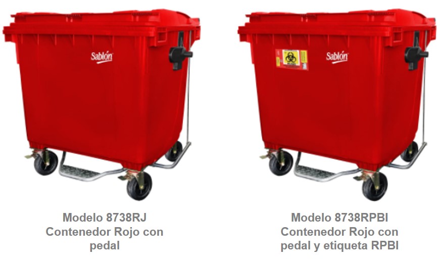 Contenedor de basura 1100lts Sablon