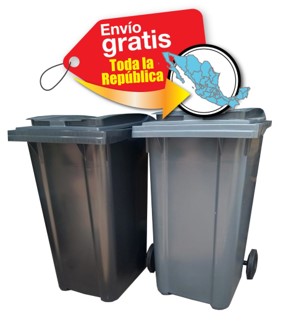 Contenedor de basura Dust con tapa y ruedas Plastic Omnium Sulo